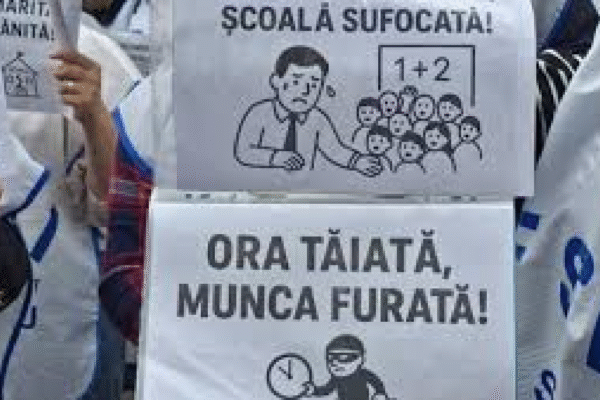 Un nou protest al sindicaliștilor din educație. ”Suntem în plină dictatură guvernamentală!”